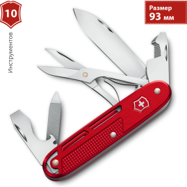 Нож перочинный VICTORINOX SYNERGY X ALOX (0.8226.20) 93мм 10функций красный